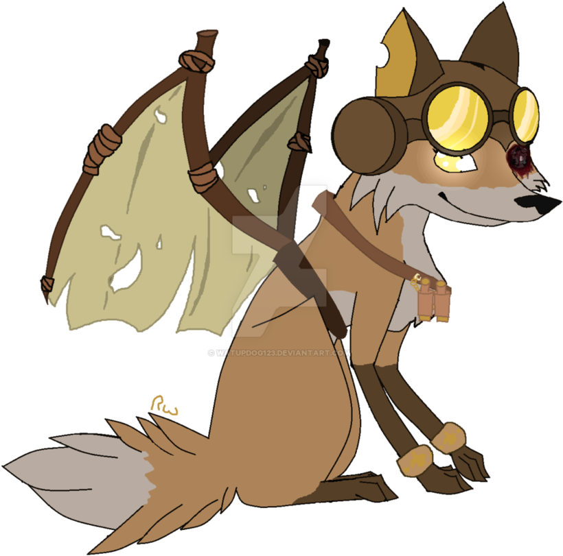 Steam Punk Fox By Watupdog123 - Cartoon (910x879)