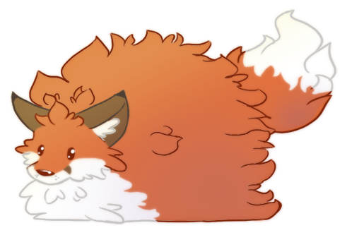 Fluffy Fox By Fluwe-d6lrriv - Cute Fluffy Foxes Drawings (600x429)
