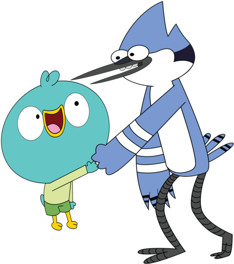 10bendog 45 66 Harvey And Mordecai By Wildstar27 - Cartoon (1024x663)