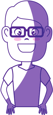 Guy With Glasses Cartoon Icons By Canva - Cartoon (550x550)