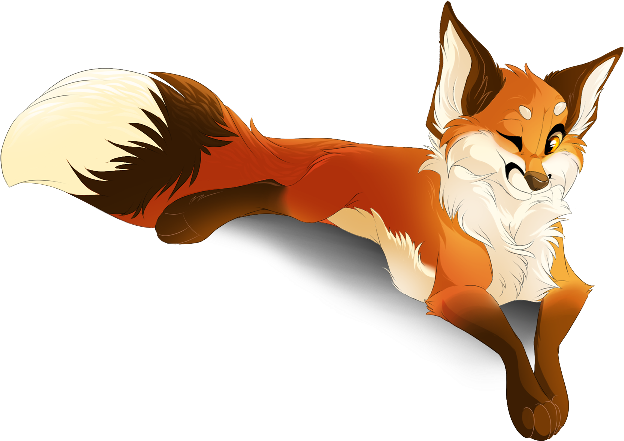 Lying Fox By Lavile-d8dbc5m - Fox Drawing Transparent (1312x923)