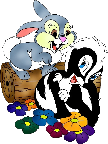 Cartoon Bunny Rabbits Clip Art Images - Bambi (600x600)