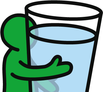 Change4life Character Holding Glass Of Water - Best Friends Bilder (520x460)