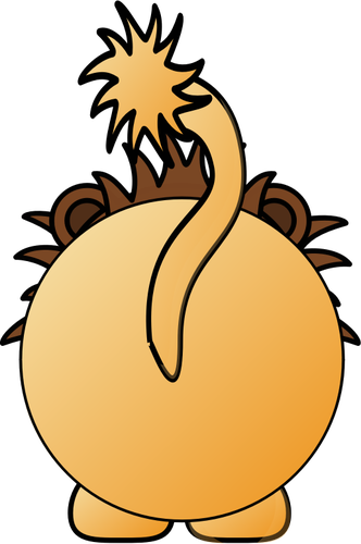 Lion - Lion Clip Art Back (332x500)