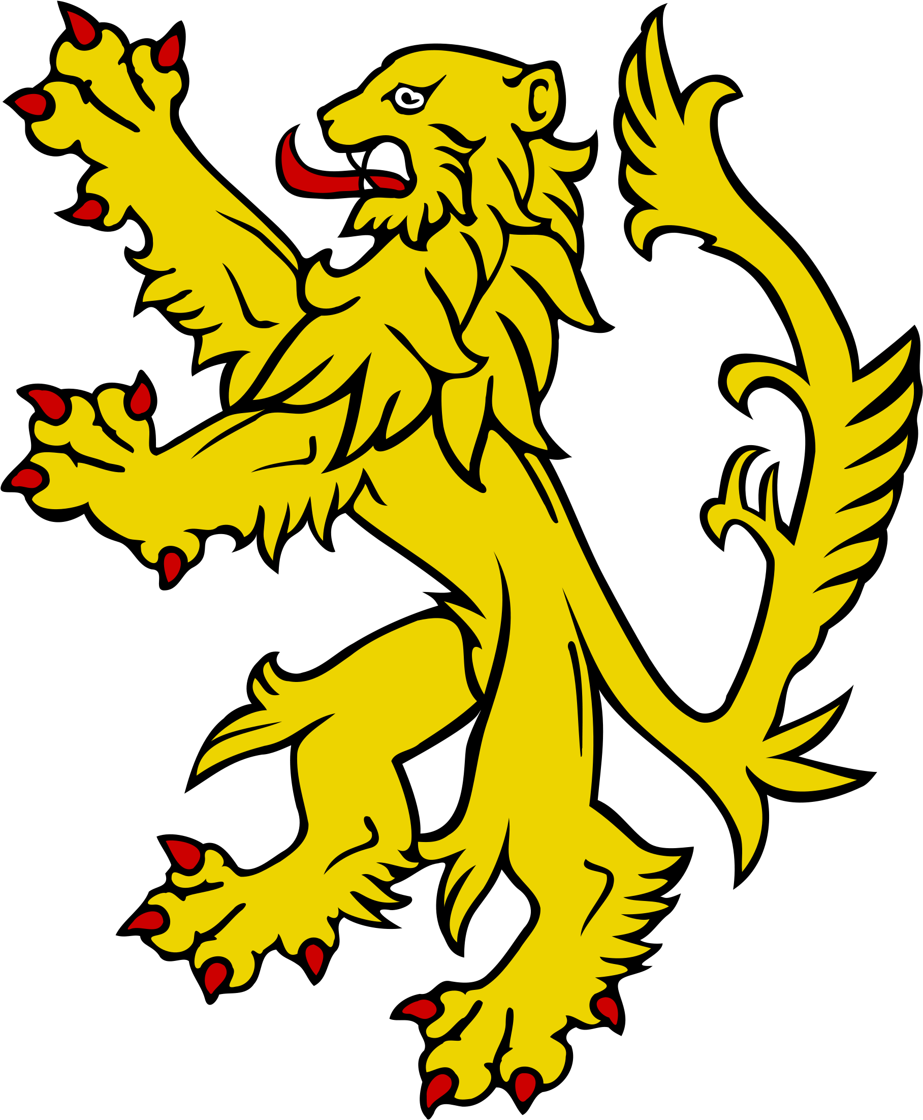 Cartoon Lions 25, - Lion Rampant Png (2000x2250)
