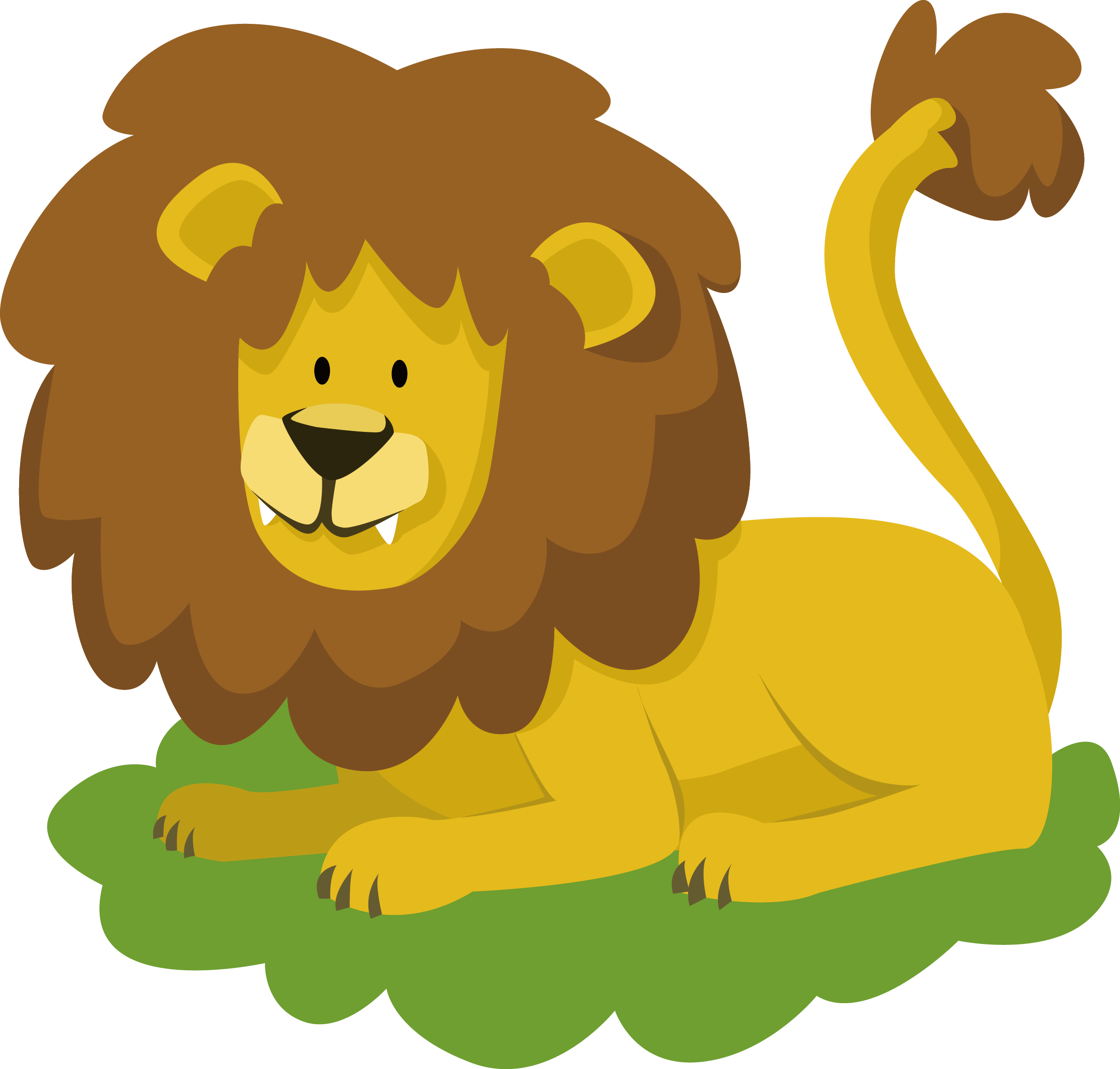 Lion Easy English Learning The Divine Romance Animal - Cartoon Lion Easy (2346x2240)