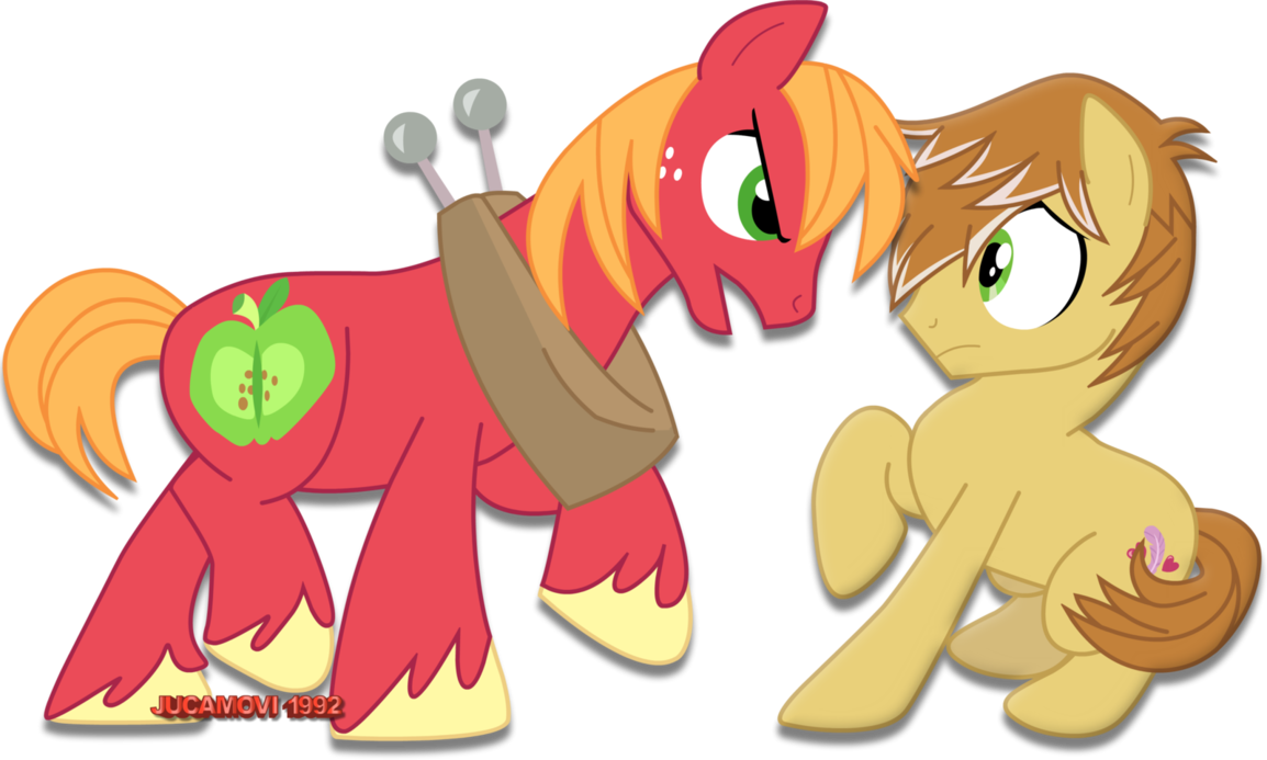 Big Mac Vs Feather Bangs By Jucamovi1992 - My Little Pony Feather Bangs (1154x693)