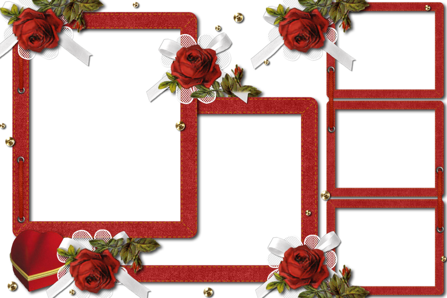 Transparent Red Rose Borders And Frames 187501 - Marcos Para Fotos Gratis (900x600)