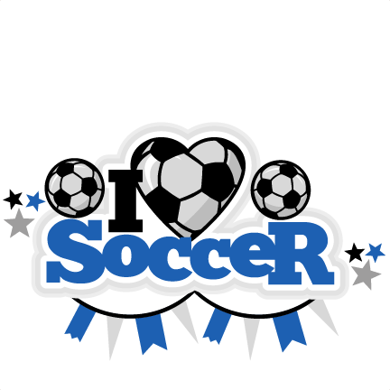 I Heart Soccer Title Scrapbook Cut File Cute Clipart - Cute Soccer (432x432)