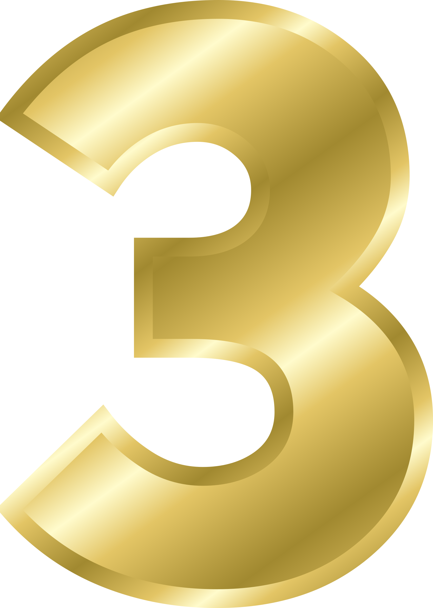 Every Year For The Past Three Years, I Choose Three - Gold Number 3 Png (1710x2400)