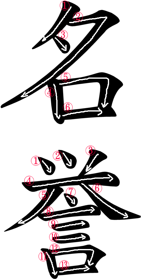 Japanese Word For Fame - Japanese Symbol Meiyo (500x966)