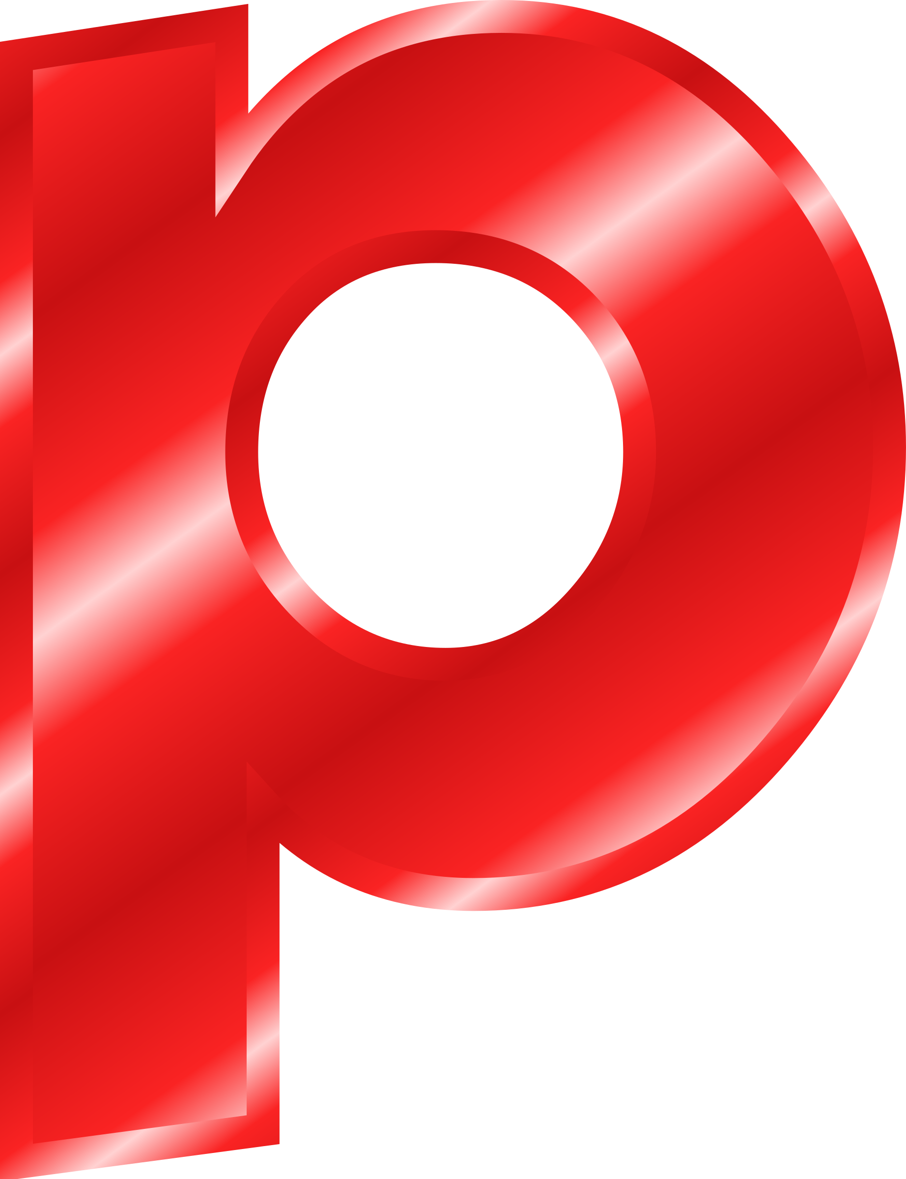 Big Image - Letter P Clipart Red (1844x2400)
