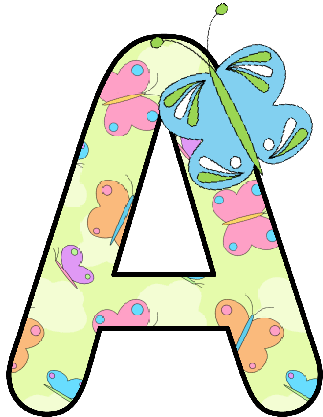 Ch B *✿* Alfabeto Mariposas De Kid Sparkz - Alphabet Clip Art (1081x1400)