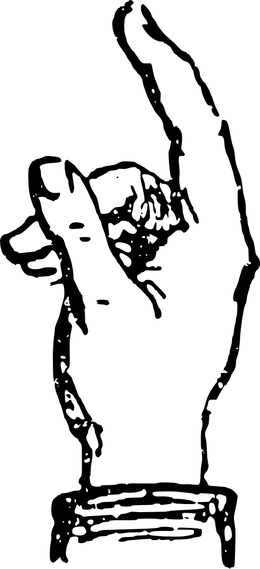 Deaf Alphabet G Clipart - Deaf Alphabet G (color: Dark Heather, Fit Type: Women, (512x1121)
