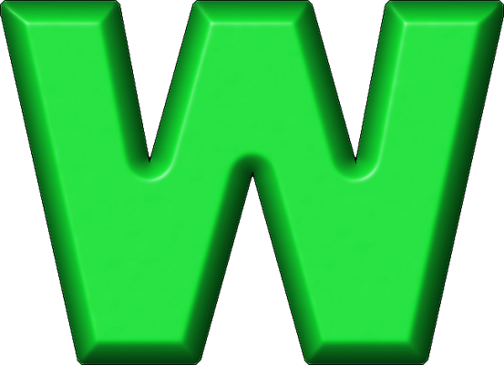 Letter W In Green - (553x400) Png Clipart Download
