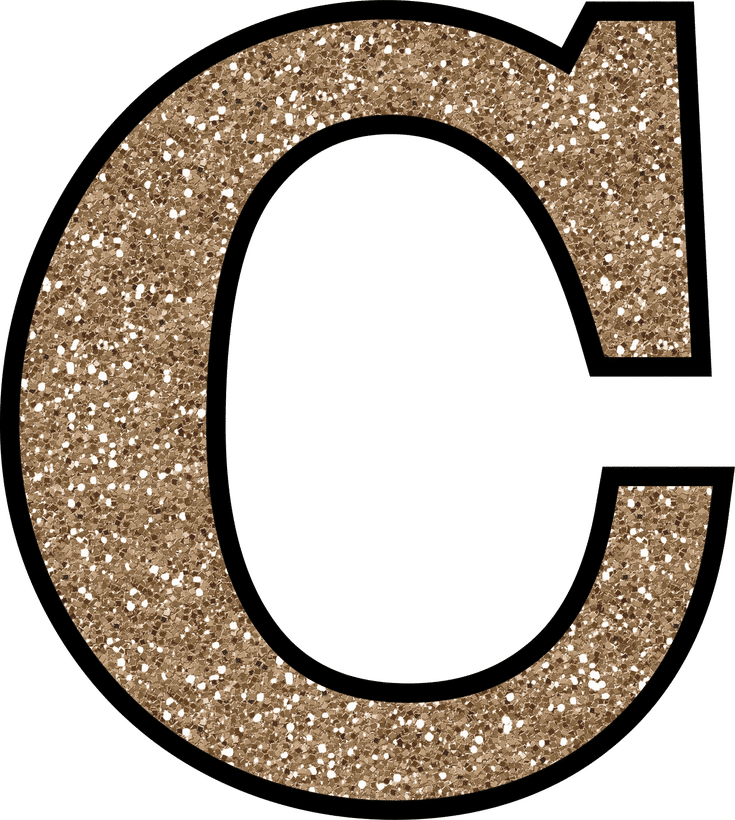 Free Digital Printable Alphabet To Download - C Png Glitter (735x820)
