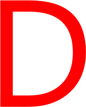 Letter D In Red (512x512)