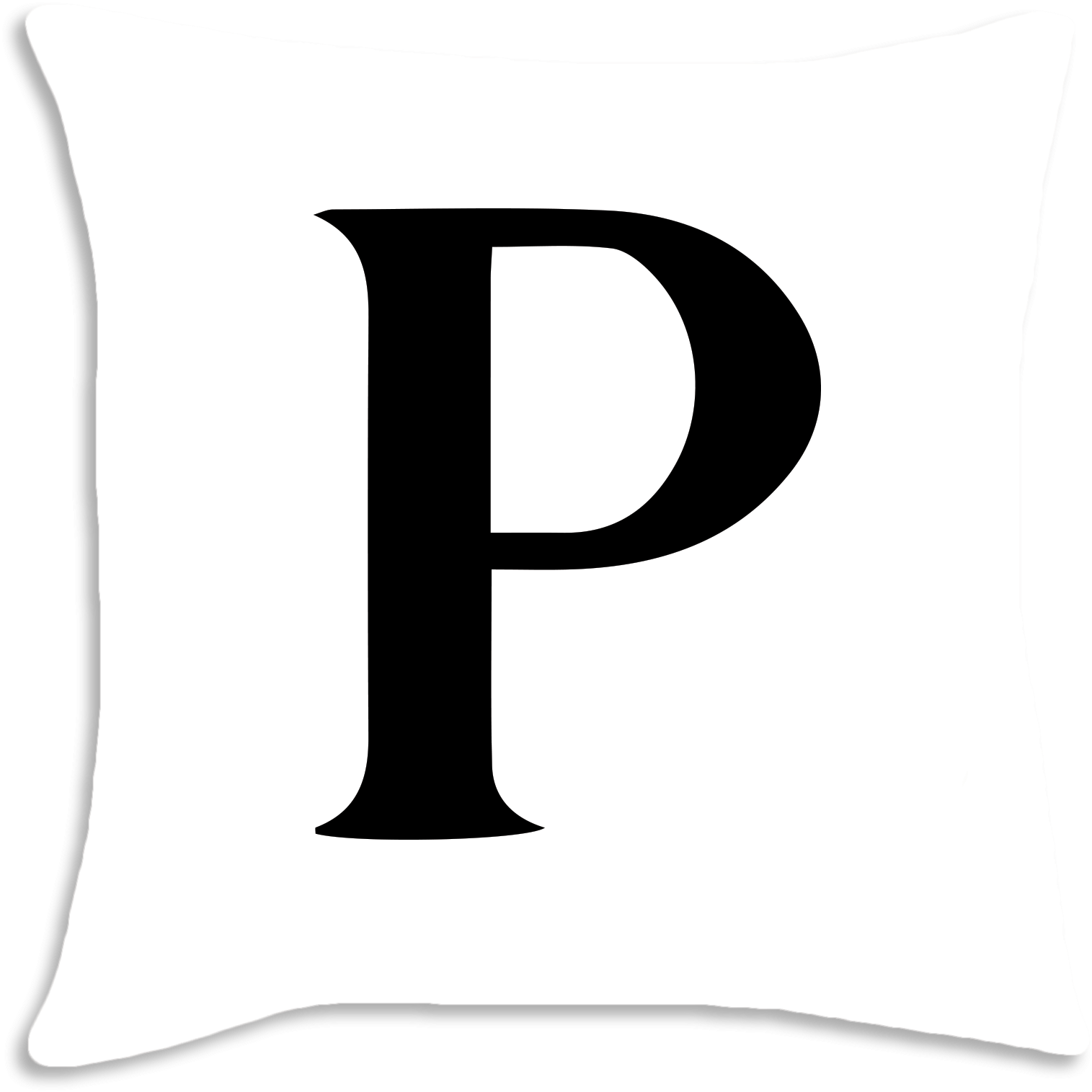 Letter P - Throw Pillow (2048x2048)