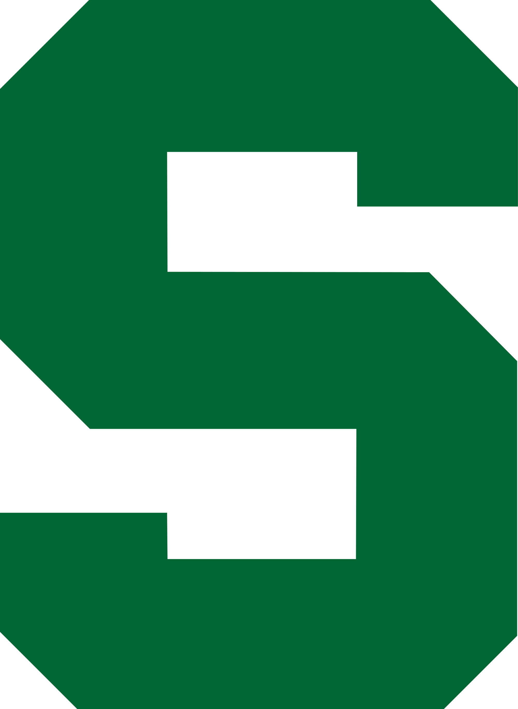 Michigan State S Logo - Michigan State Spartans S (2000x2740)