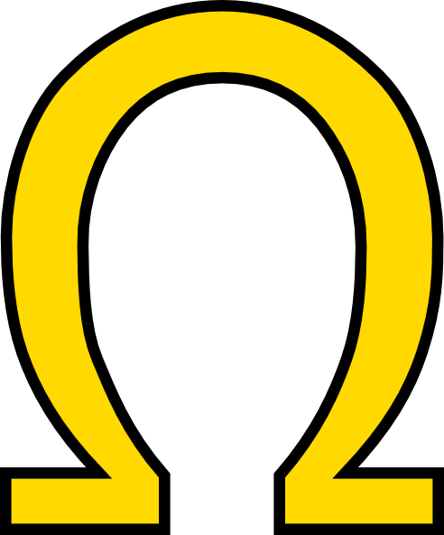 Greek Letter Ohm Clip Art At Clker - Omega Symbol Clip Art (492x593)