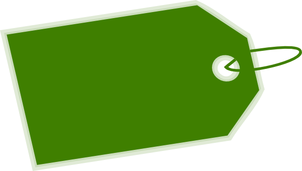 25% Off Green Tag Clipart - Gift Tag Clipart Free (600x340)