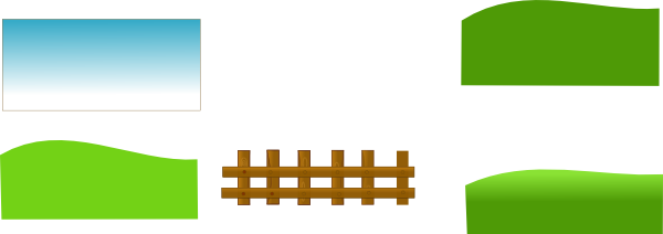 Fence Clipart Pagar - Pagar Kayu Kartun (600x212)