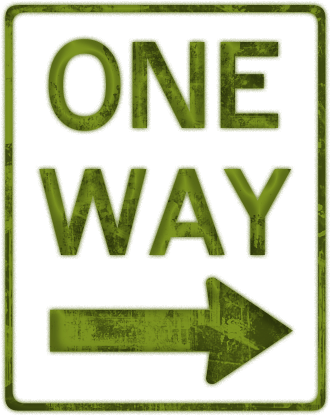 Recycle Cans Only Clip Art - One Way Sign (512x512)