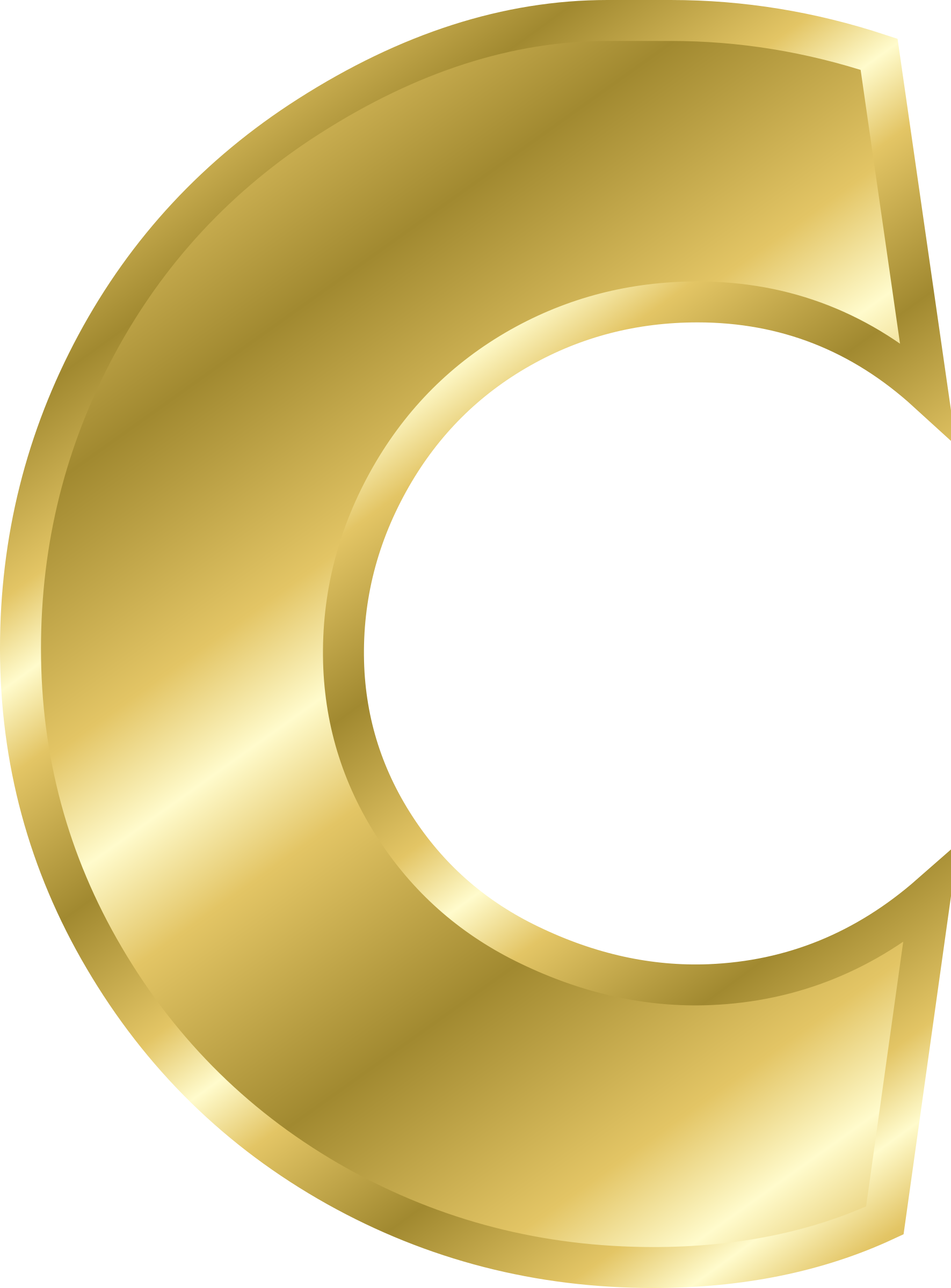 Onlinelabels Clip Art Effect Letters Alphabet Gold - Gold Capital Letter C (1771x2400)