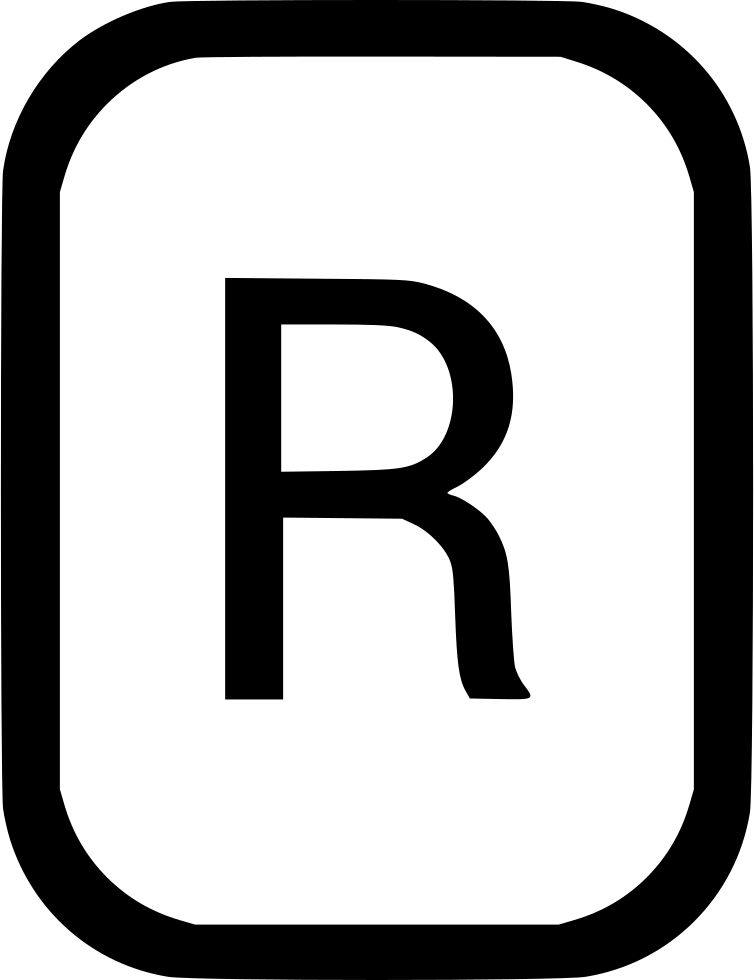Uppercase Letter R Latin Alphabet Comments - Icon Number 5 (754x980)