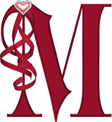 Alphabet Made With Exquisite Ribbon - Letra M Png (363x395)