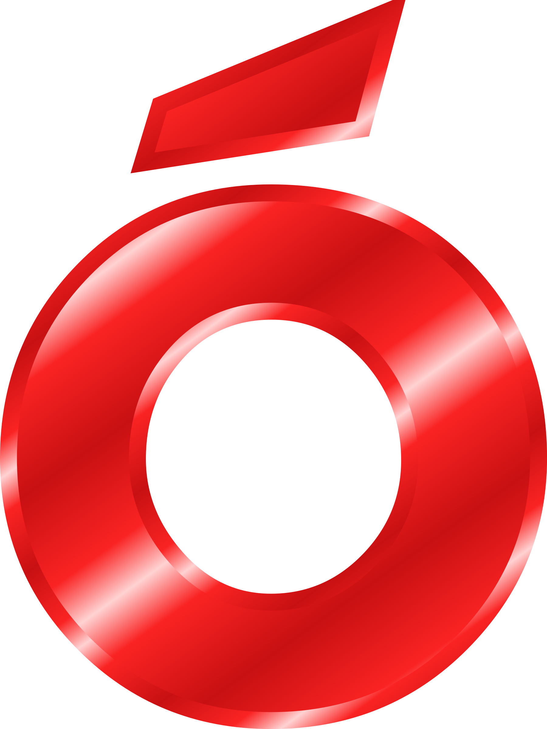 Free Effect Letters Alphabet Red - Ó Clipart (1800x2400)