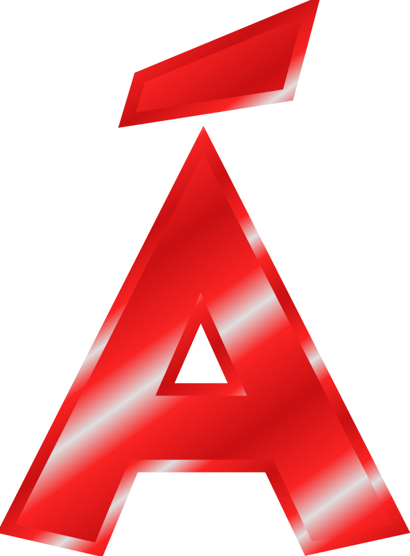 Effect Letters Alphabet Red - Green Letter A Clipart (591x800)