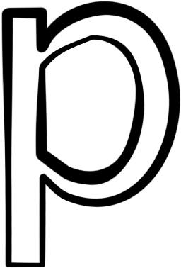 Letter P Icon - White Letter P Png (512x512)