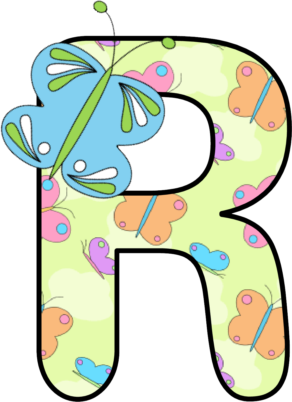 Ch B *✿* Alfabeto Mariposas De Kid Sparkz - Alphabetic Letters With Butterflies (1068x1412)