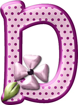 Alfabeto Floral Rosasd - Polka Dot (458x585)