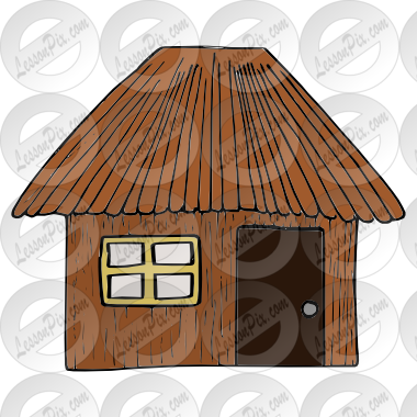 Showing Post & Media For Cartoon Stick House Clip Art - Sticks House Clipart (380x380)
