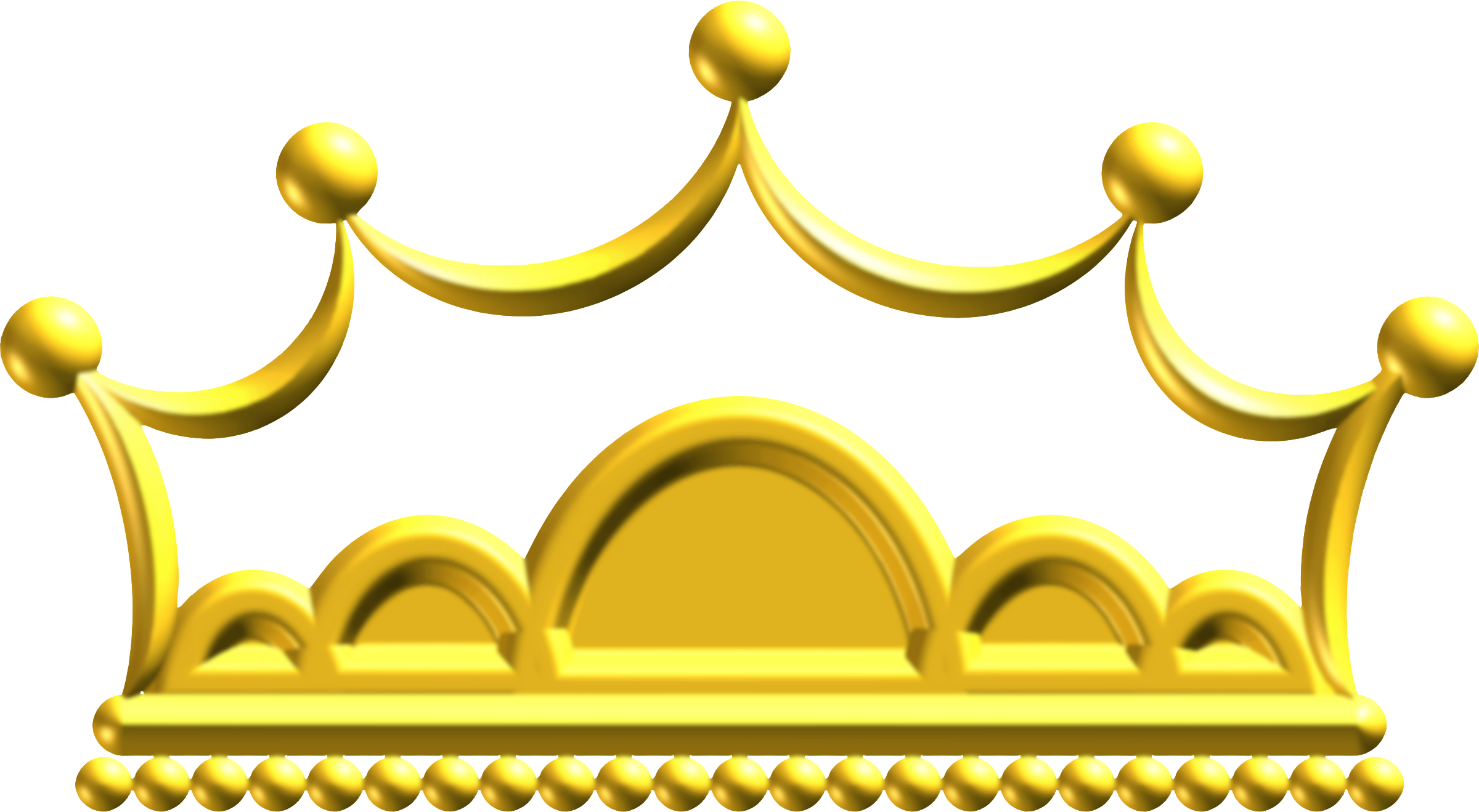 Gold Crown Vector Png Clipart - Gold Crown Png Transparent (2400x1319)