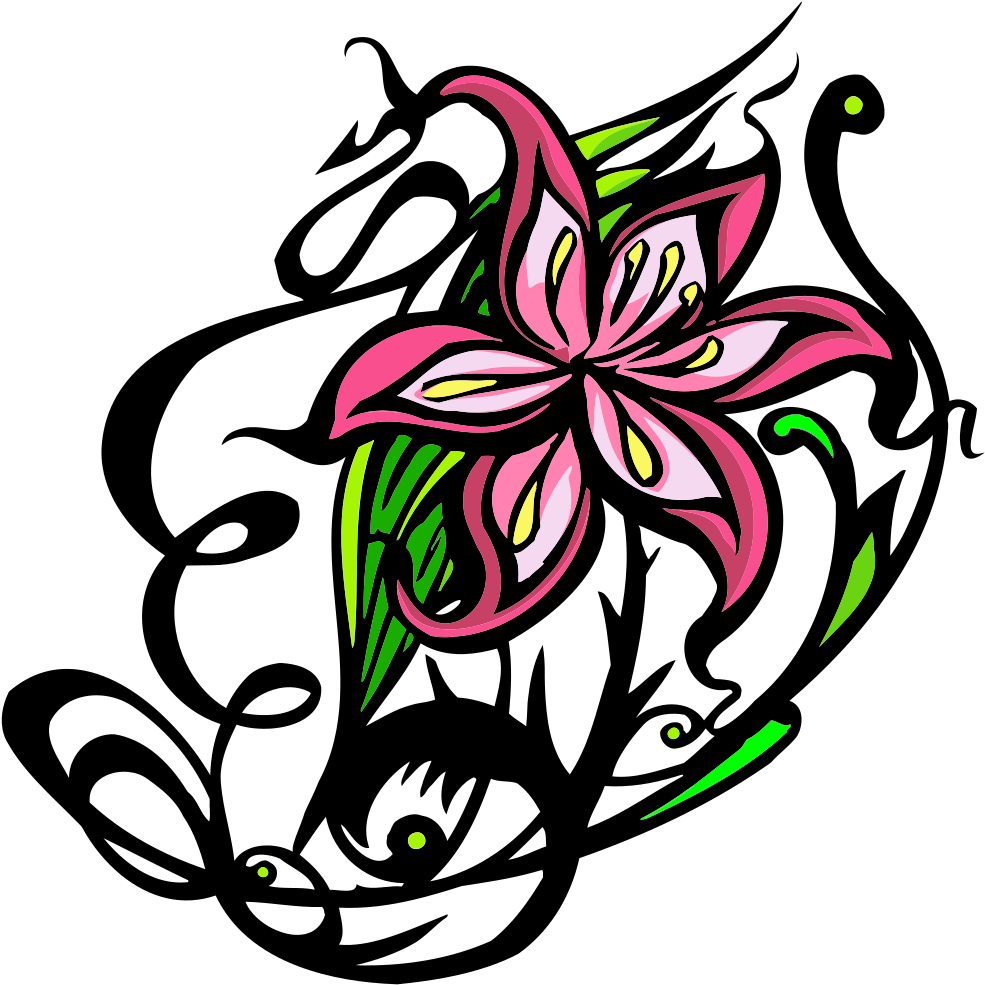 Onlinelabels Clip Art Decorative Flowers - Flower (1000x1000)