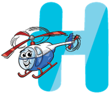 Education Cartoon Alphabet Letters For Kids - Letra H Com Desenho Animado (472x399)