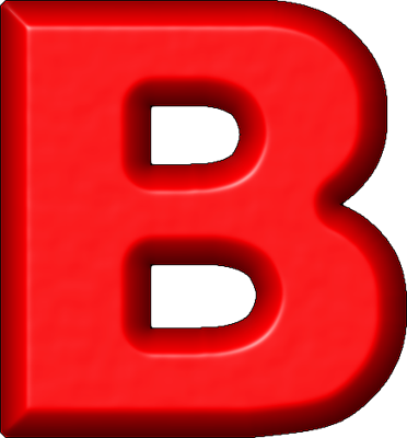 Red Refrigerator Magnet B - Letter B In Red (372x400)