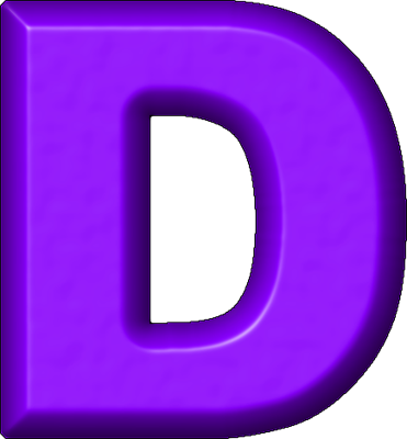 Purple Letter D - Purple Letter D (371x400)
