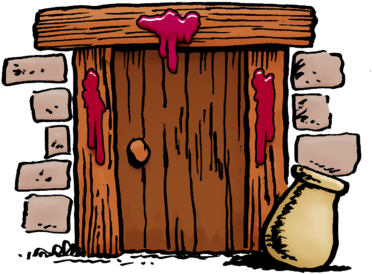 Blood On Lintel And Threshold - Passover Blood On Door (400x301)