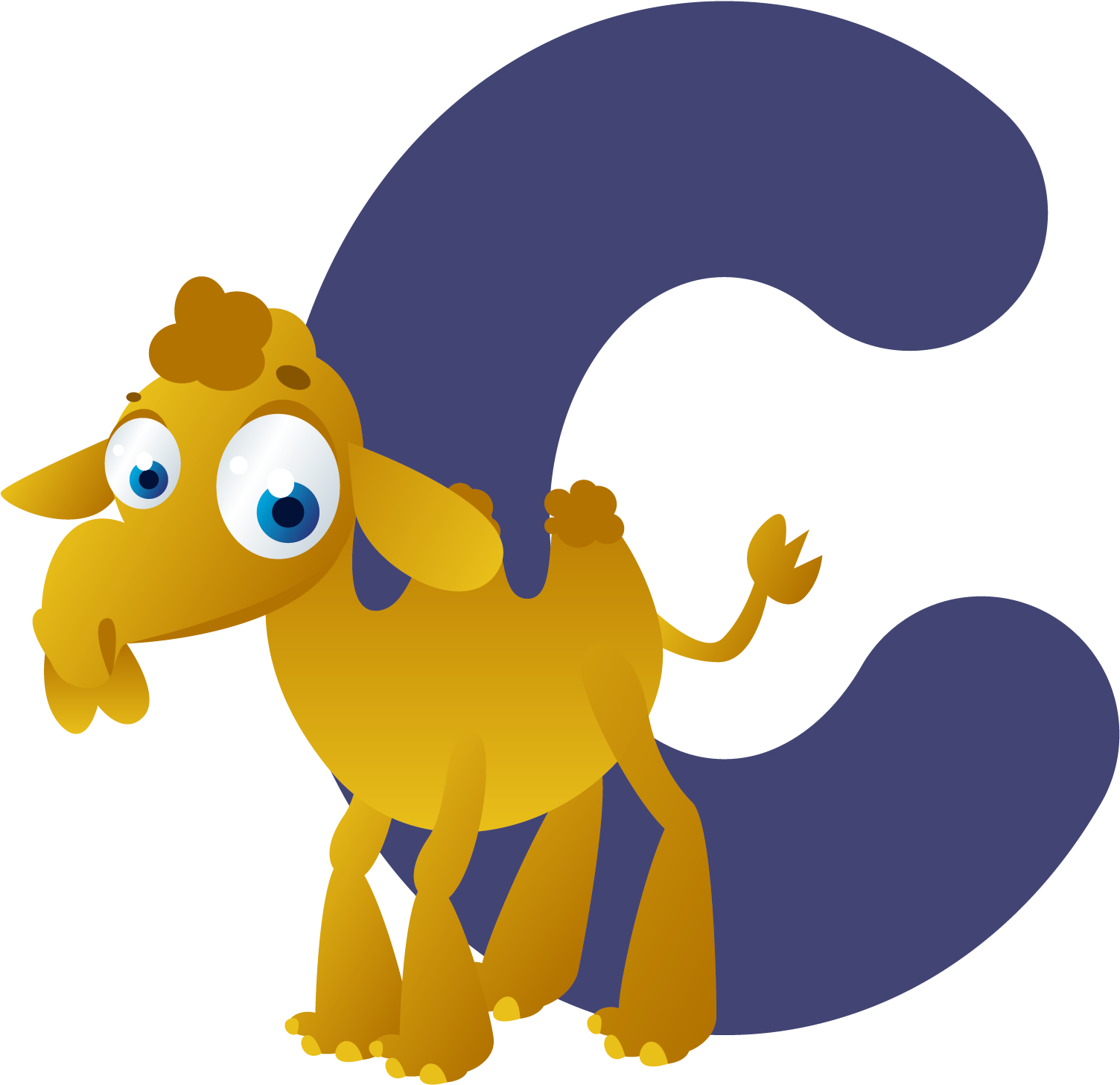 Camel Alphabet Illustration - Wood Print: Chaikades' Animal Alphabet, 30x30in. (2267x1983)