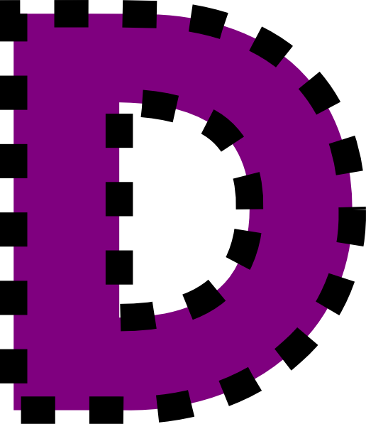 Purple Letter Clipart (516x597)