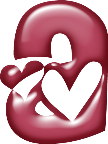 Alfabeto Muy Grande Con Corazones - Letras En Corazones (373x497)