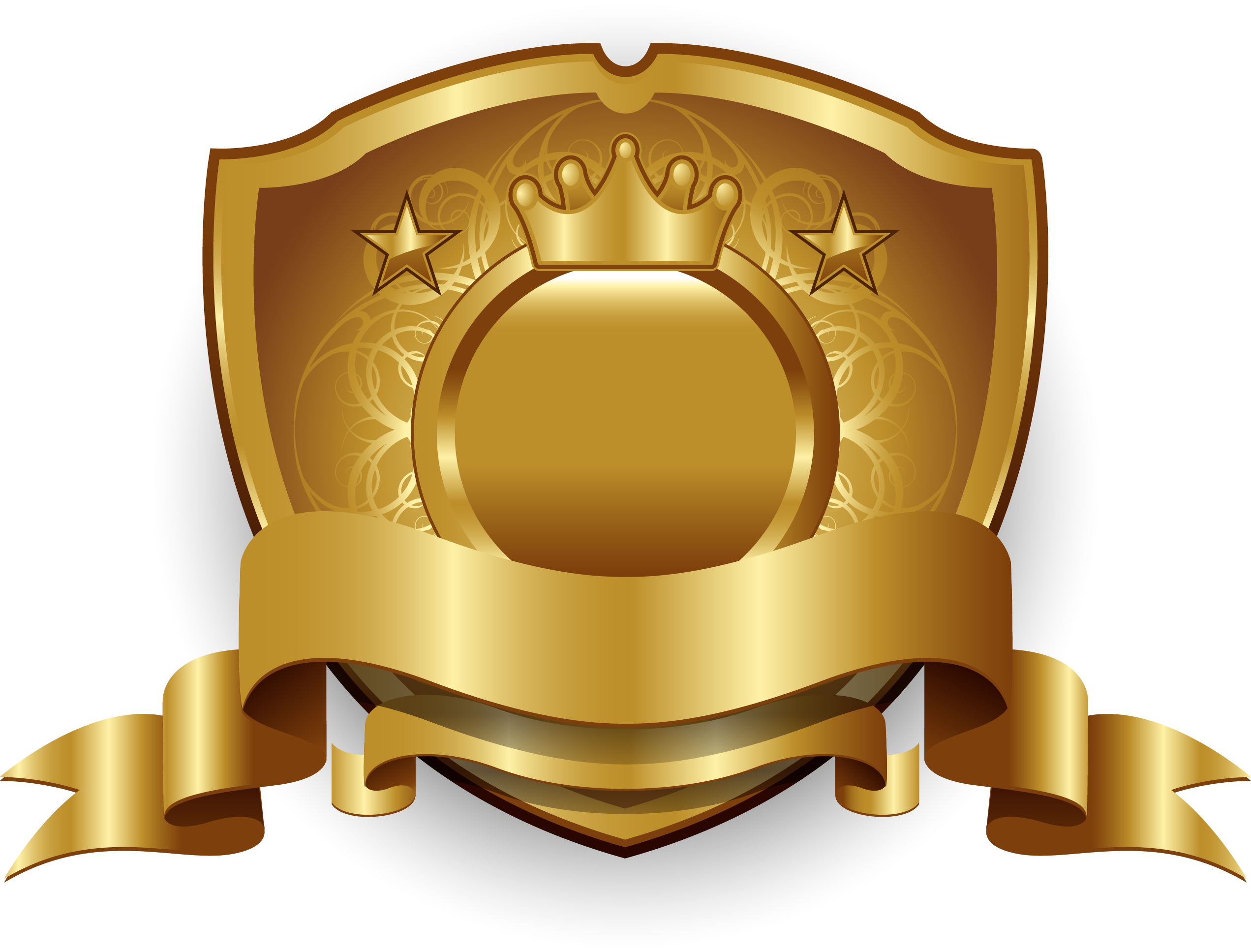 Golden Shield,shield,gold Label,golden Badge,gold Badge - Gold Badge (2543x1935)