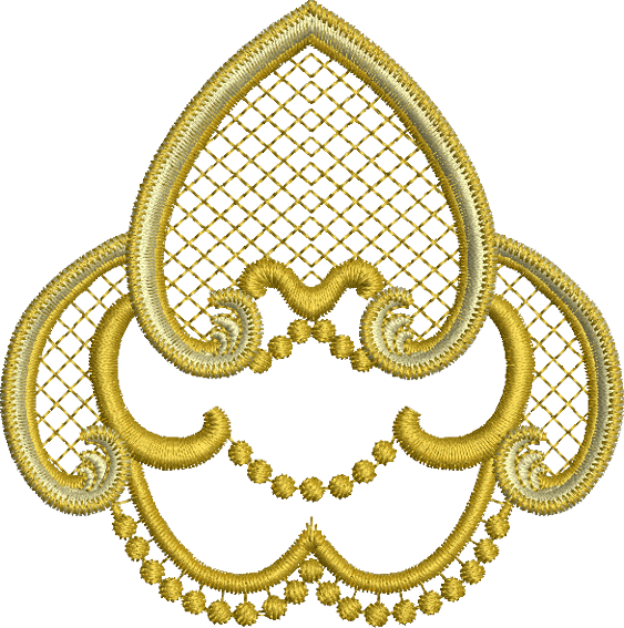 Golden Embroidery Png (563x567)