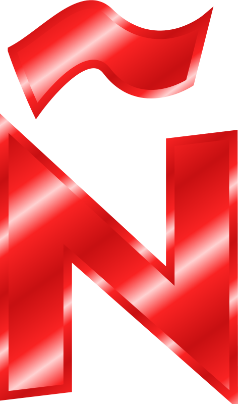 Effect Letters Alphabet Red - Letra Ñ En Rojo (900x1525)