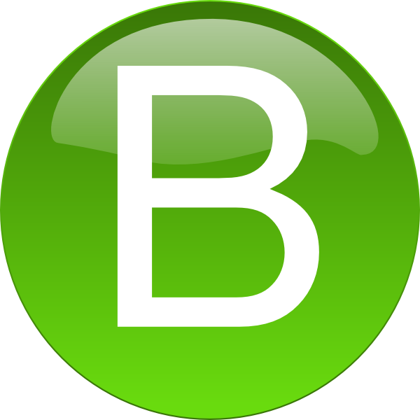 Green B Clip Art At Clipart Library - Free Clipart Finance (600x600)