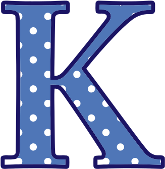Letter K /signs Symbol/alphabets Numbers/polka Dot/upper ...